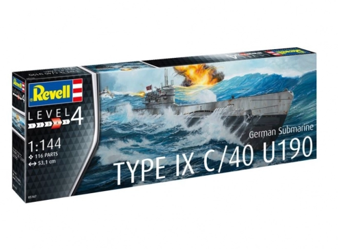 Model submarin german tip IX C/40 scara 1/144
