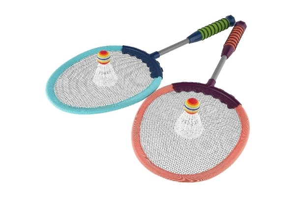 Set badminton 2 palete plast/material textil 60cm cu 2 bile pe placă