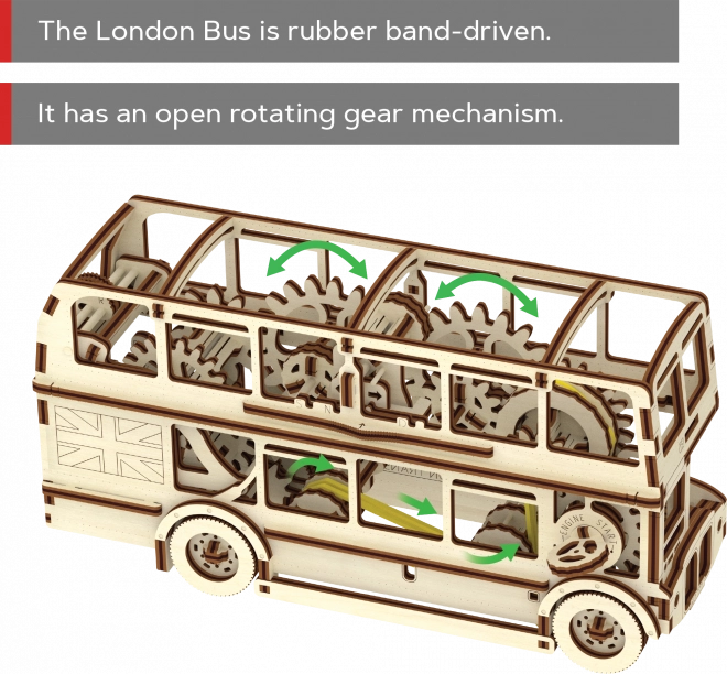 Puzzle 3D Autobuz Londonez