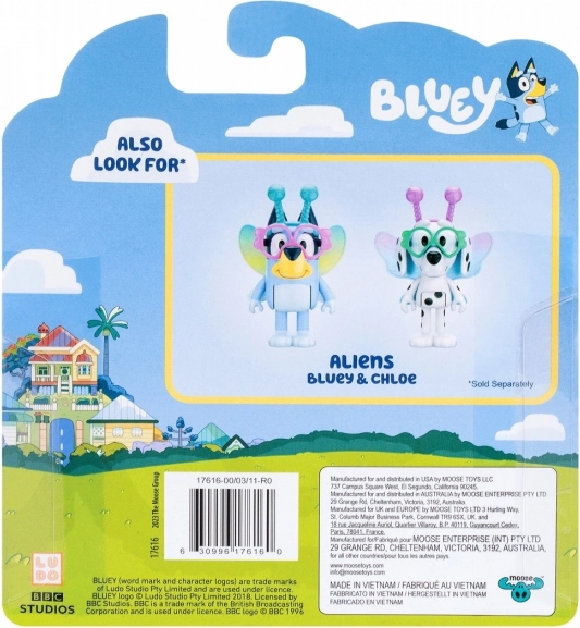 Figurine Bluey pachet dublu Baby Bluey și Chloe