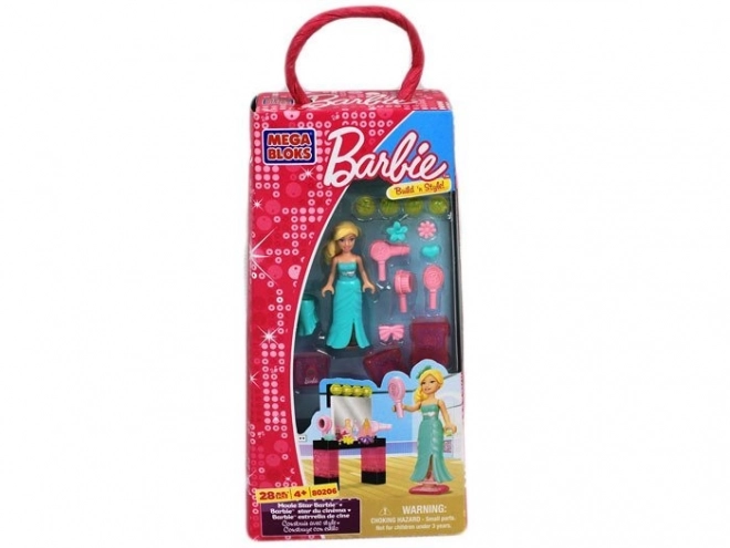 Barbie Mega Bloks păpușă compatibilă cu cărămizi