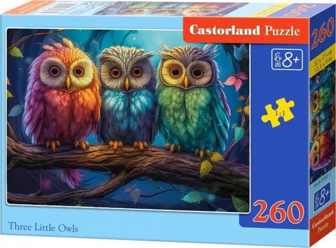 Puzzle cu trei bufnițe mici