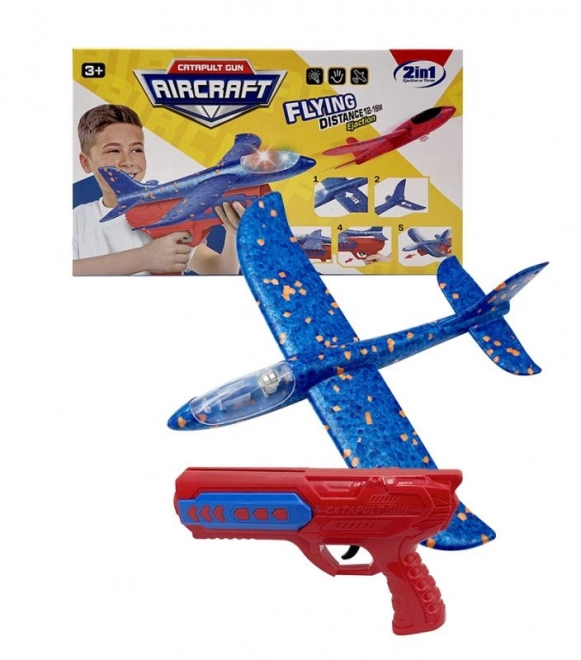 Avion din spumă cu lansator