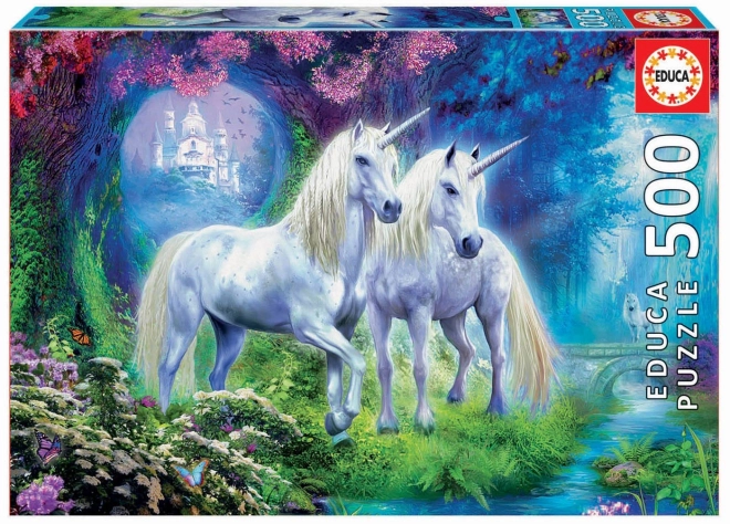 Educa puzzle unicorni în pădure 500 piese