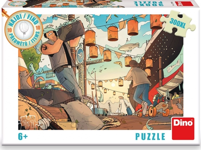 Puzzle Dino găsește 10 obiecte port XL 300 piese