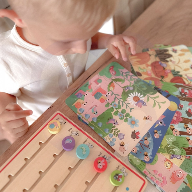 Tooky Toy joc din lemn Învățarea numărării animalelor