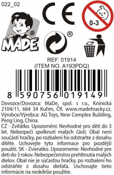 Hârciog din cauciuc 8 cm - jucărie pentru copii