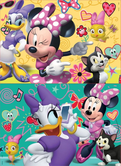 Puzzle din lemn Minnie și Daisy 2x16