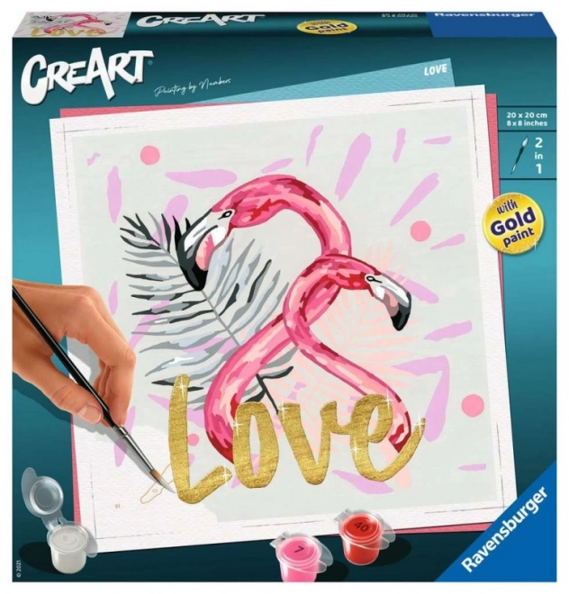 creație artistică flamingo