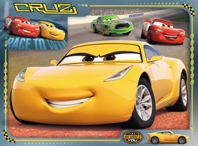 Puzzle 4 in 1 Cars cu Fulger McQueen