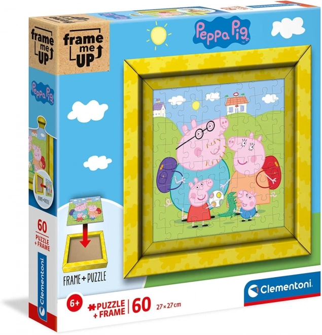 Puzzle cu Ramă 60 piese Peppa Pig