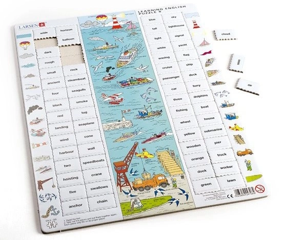 Puzzle Larsen pentru învățarea englezei La mare 64 de bucăți