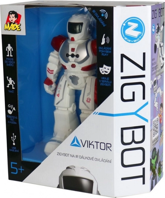 Robot interactiv Viktor 27 cm, 21 funcții, roșu