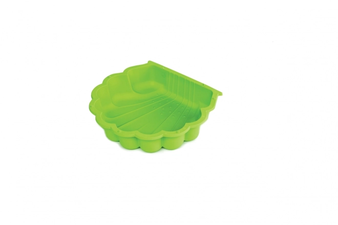 Cutie de nisip scoică cu capac verde