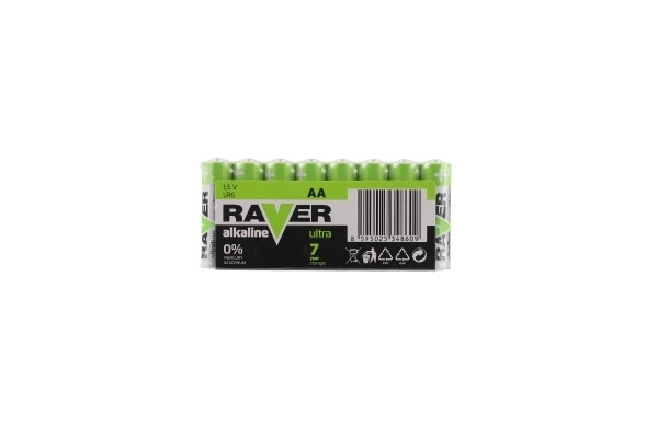 baterii alcaline AA 1,5 V Raver ultra, 8 buc.