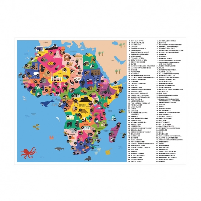 Puzzle geografică Harta Africii