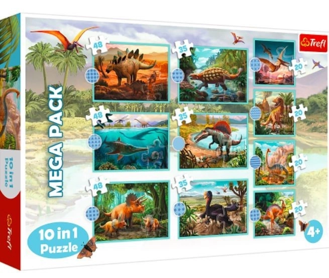 Puzzle În Lumea Dinozaurilor 10in1