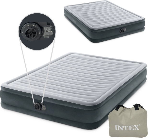saltea gonflabilă cu pompă integrată 203 × 152 cm – pat dublu Intex