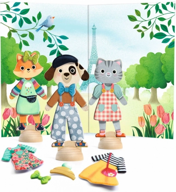 Activitate de colaj cu îmbrăcăminte Bonjour Paris