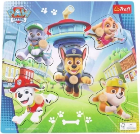 Puzzle mini din lemn PATRULA CĂȚEILOR – 5 piese
