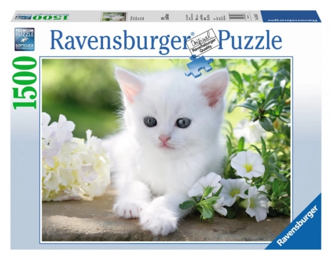Puzzle cu pisică albă - 1500 Piese
