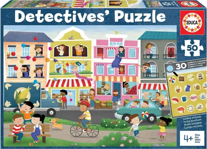 Puzzle detectiv oraș 50 piese