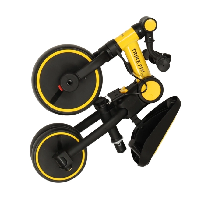 Tricicletă multifuncțională cu copertină Trike Fix V4 – Galben-negru