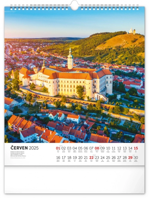 Calendar de perete Republica Cehă 2025