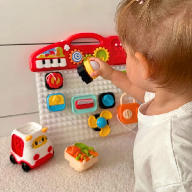 Tablă manipulatorie Montessori Woopie Baby - Panou de activitate colorat