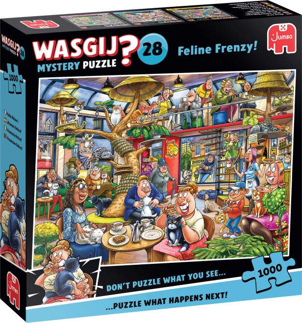 Puzzle Jumbo Wasgij Mystery: Nebunia Pisicilor 1000 de piese