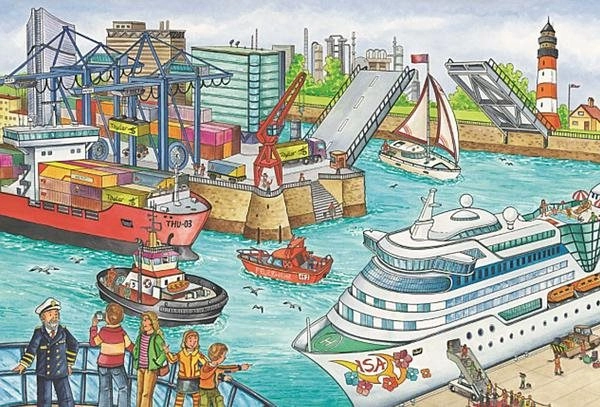 Port animat și trafic maritim