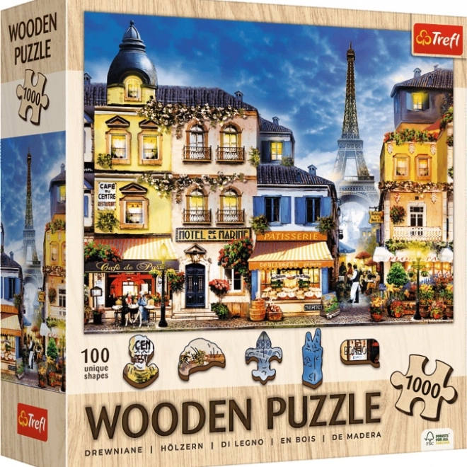 Puzzle din lemn TREFL Ulița franceză 1000 piese