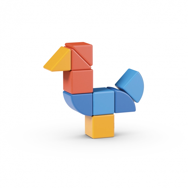 Setul Geomag Magicube cu 9 forme