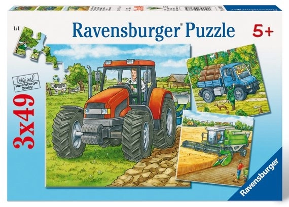 Puzzle utilaje agricole 3x49 piese