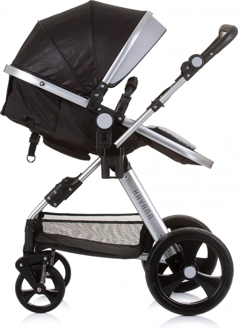 CHIPOLINO Cărucior combinat HAVANA 2in1 Obsidian – Argint