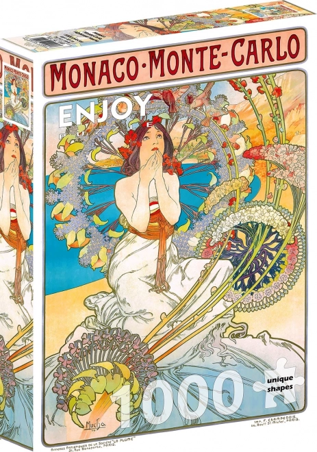 Puzzle Monaco Monte Carlo Alfons Mucha 1000 piese