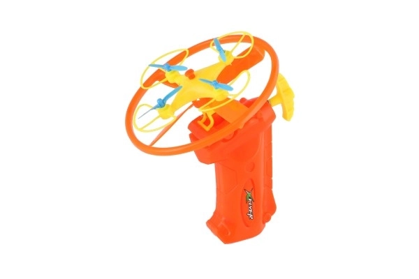 Vârtelniță zburătoare cu lansator din plastic 10 cm