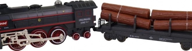 Set tren cu efect de abur pe baterii