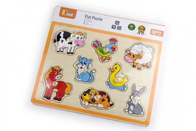 Puzzle din lemn Ferma de animale Viga