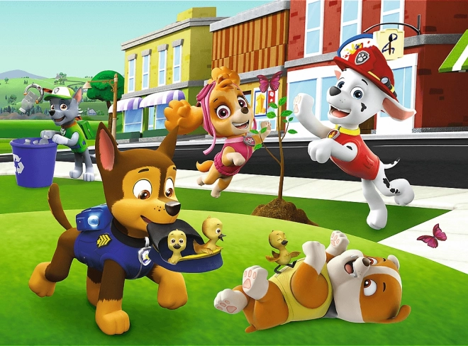 Puzzle cu 30 de piese Căţeluşii în acţiune Paw Patrol