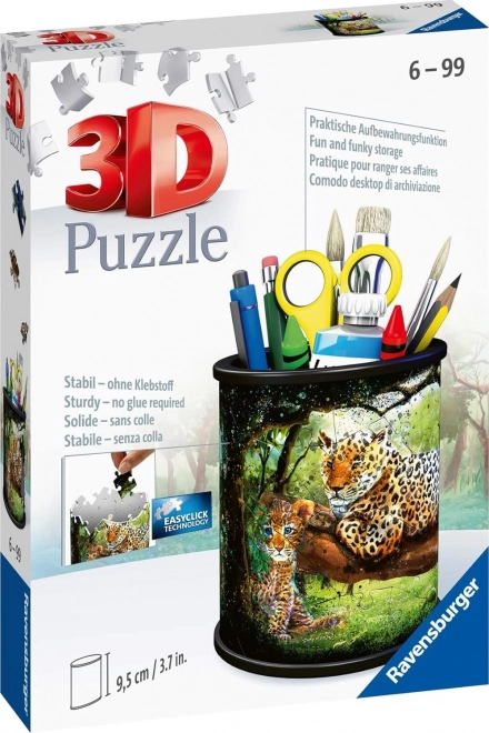 Puzzle 3D RAVENSBURGER suport cu leopard 57 piese