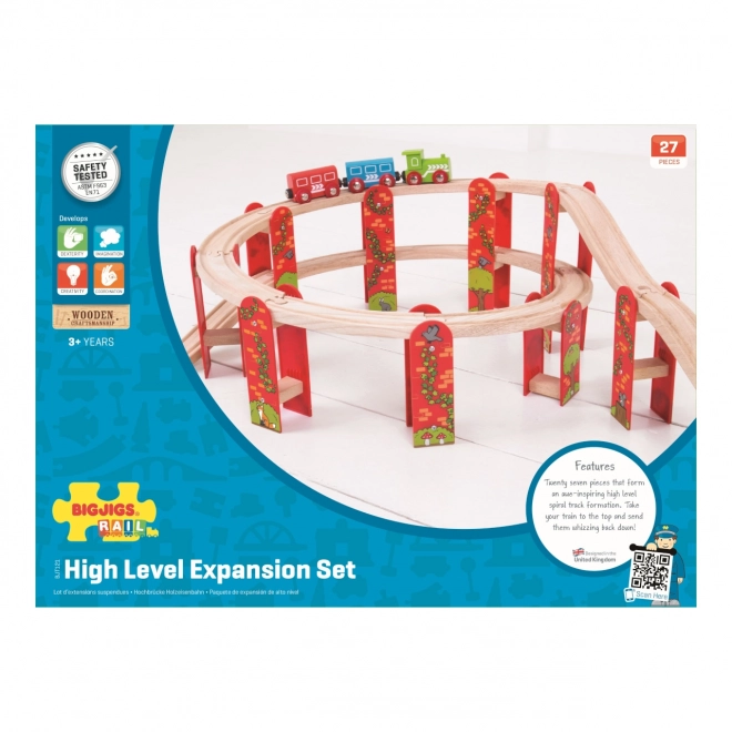 Set de șine cu mai multe niveluri Bigjigs Rail