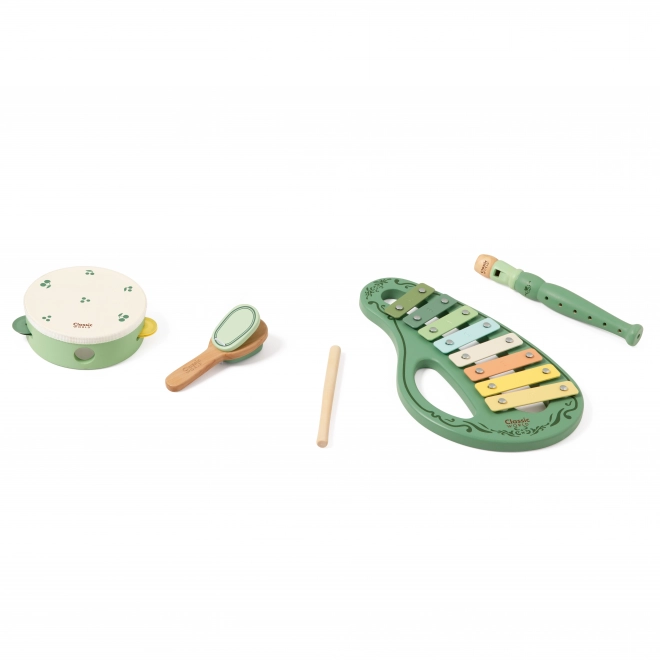 Set muzical vintage din lemn pentru copii de la Classic World