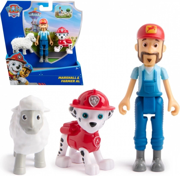 Set figurine Marshall și Fermierul Al - Patrula Cățelușilor