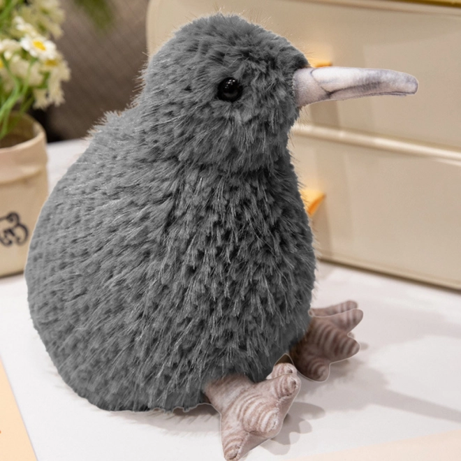Plus de jucărie Kiwi din pluș gri 17cm