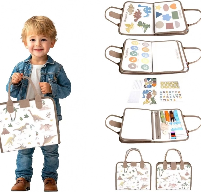 2kids toys carte senzorială busy dinozauri