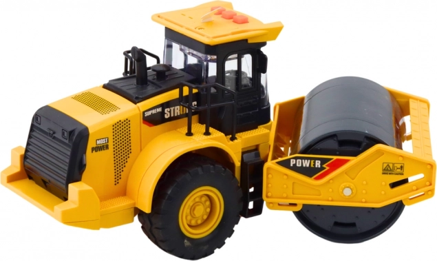 Compactor rutier cu rolă rotativă și pivotantă cu lumini și sunete - galben