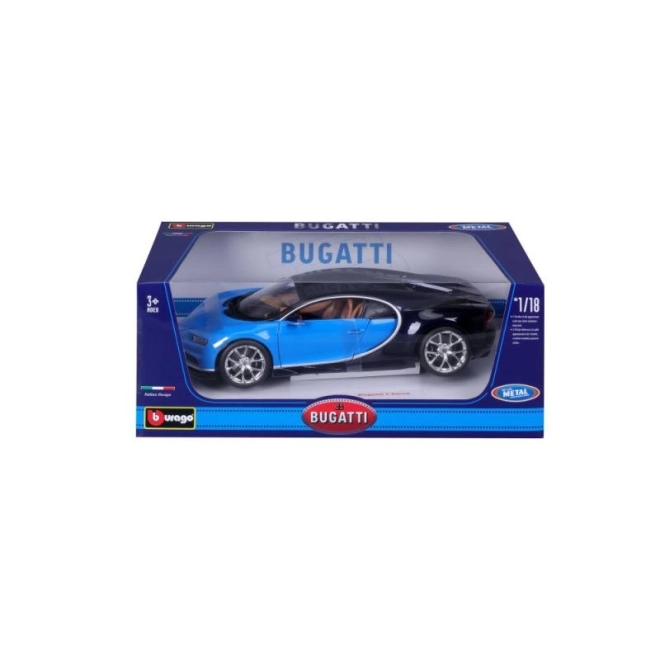 Mașinuță metalică Bugatti Chiron albastru Bburago 1:18