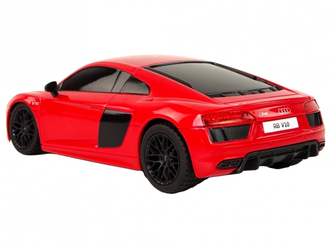 Mașină cu telecomandă audi r8 roșie 1:24