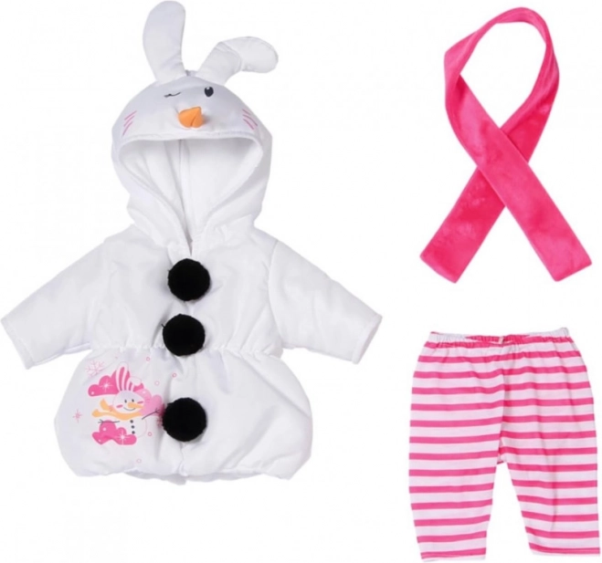 Costum la modă Dolly the Snowman pentru păpușa Baby Born